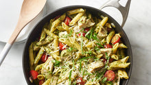 Load image into Gallery viewer, PESTO PASTA - - Served with Butter Garlic Crostinis