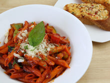 Load image into Gallery viewer, ARABIATTA PASTA - Served with Butter Garlic Crostinis