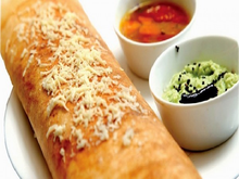 Load image into Gallery viewer, CHEESE MASALA DOSA (Served with Sambar &amp; 2 Chutney)