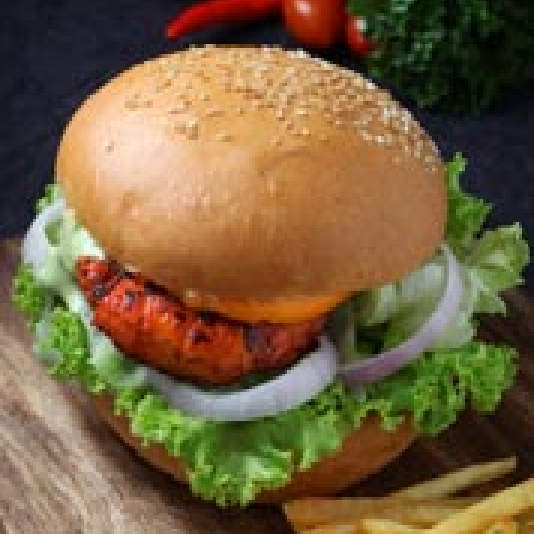 BARBECUE CHICKEN BURGERS - Served with Fries, Coleslaw & Ketch up